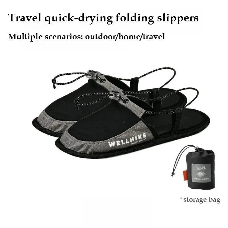 Ultra-Light Portable Travel Slippers Non-Slip Outdoor Beach Aircraft Hotel Slippers Reusable Comfortable Home Slippers