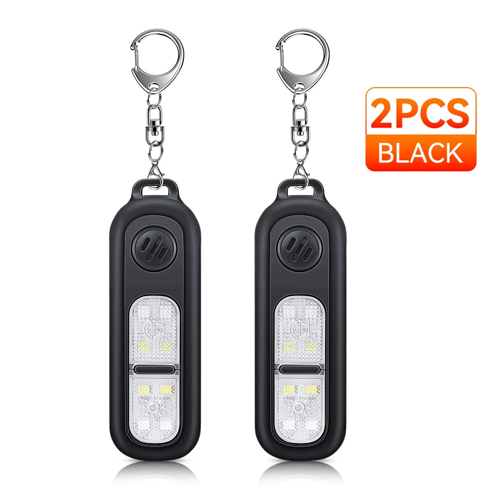 Hollarm Personal Safety Alarm Keychain 130dB for Women USB Rechargeable Protection Emergency LED Light Alarm for night running