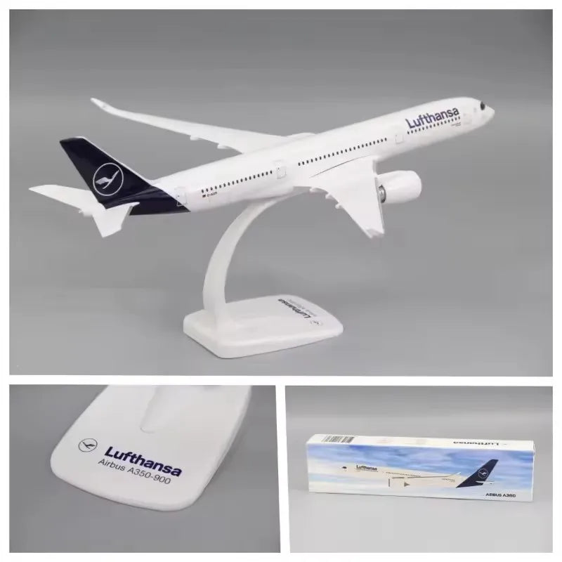 New 1/200 Scale A350-900 Lufthansa Airline Aircraft Plastic ABS Assembly Plane Model Airplanes Toy Collection Display Gifts Fans