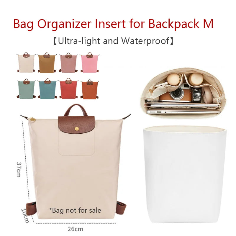 Bag Organizer Insert For Longchamp Backpack Waterproof Bag Insert Storage Lightweight Bag Support Dupont Paper Bag Accessories