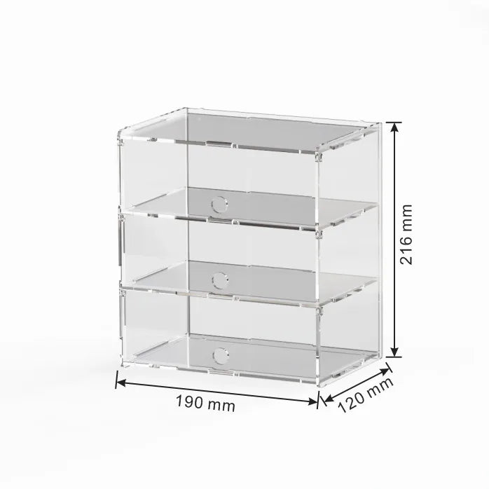 Clear Acrylic Multi-layer Tier Display Case with Door Storage Box for Model Cars Building Blocks Figures Collectibles