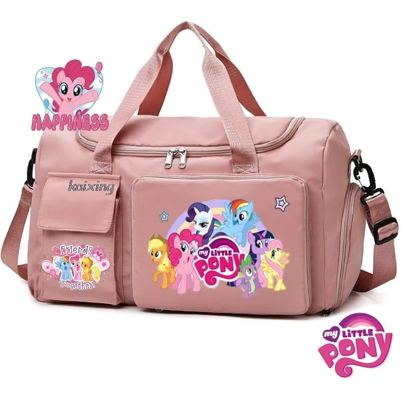 New My Little Pony Gym Bag Compartment Luggage Bag for Men Women Foldable Waterproof Lightweight Yoga Gym Sports Bag