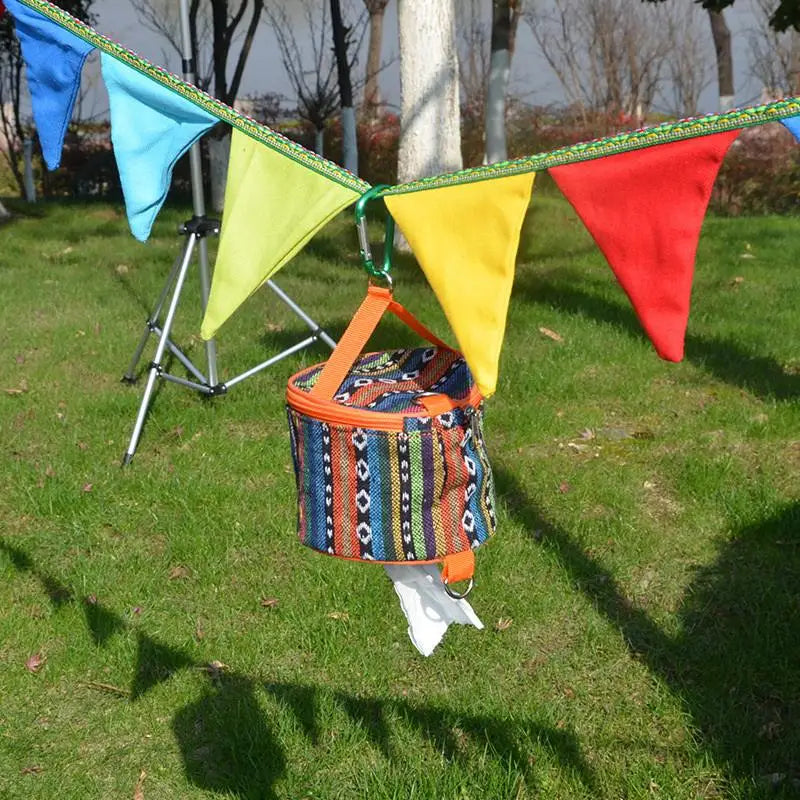 Outdoor Camping Tissue Box, Car And Household Roll Tissue Box, Foldable Ethnic-style Tissue Bag, And Miscellaneous Storage Box.