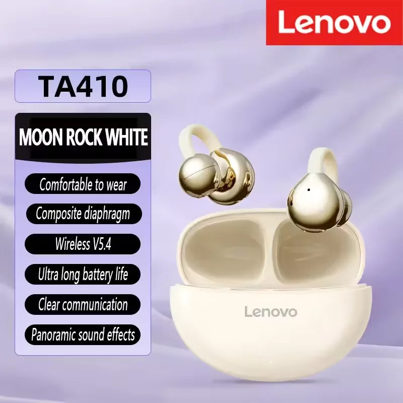 Lenovo TA410 TWS Wireless Earclip Earphones Panoramic Spatial Sound Effects Long Battry Life HD Voice Bluetooth Gaming Earphones