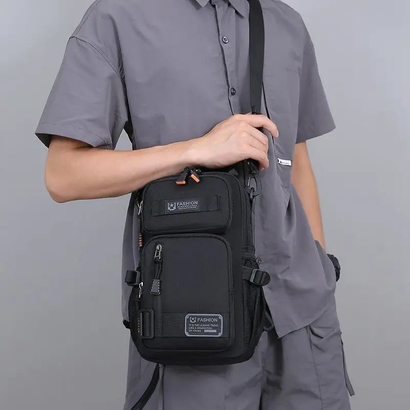 Men's Camping Waist Pack Chest Bag Oxford Crossbody Bags For Men Casual Bag Handbag Male Outdoor Hiking Climbing Travel Backpack