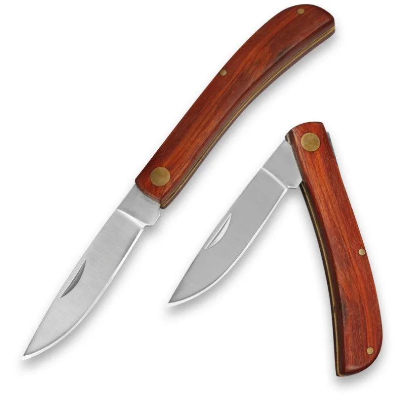 Mini Folding EDC Pocket Knife Stainless Steel Fruit Paring BBQ Hand Meat Knife Portable Cleaver Kitchen Chef Knife House Cutlery