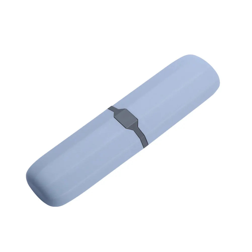 1Pcs Travel Toothbrush Holder Case Compact Plastic Toothbrush Storage Box PP Material Grey Blue Lightweight for Business Trip