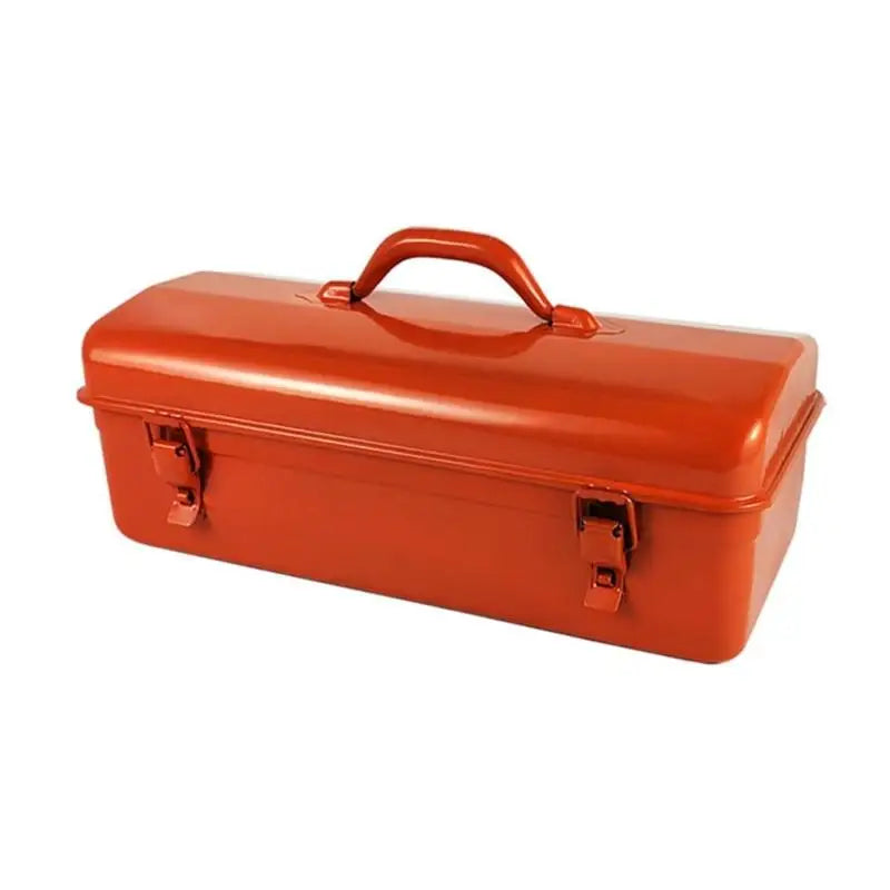 Portable Metal Storage Case with Top Handle and Front Closures for Home Repair, Garage Carry, and Workshop Use D2RD