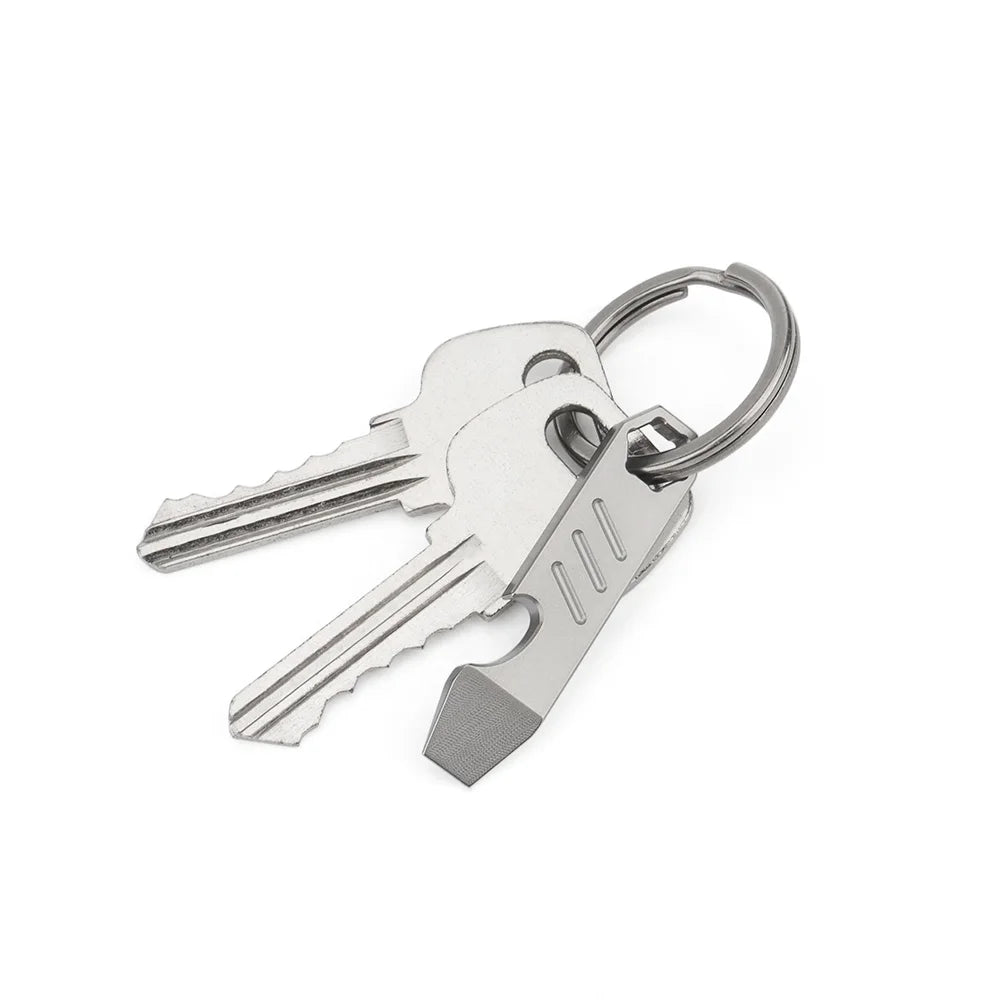 Titanium Mini Bottle Opener Multi-Tool Titanium Alloy Outdoor EDC Key Chain Accessories