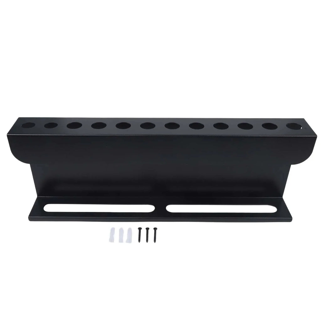 Metal Brush Holder Rack For Car Detailing Supplies Wall Mounted Organizer Supporting Brushes And Standard Size Spray Bottles