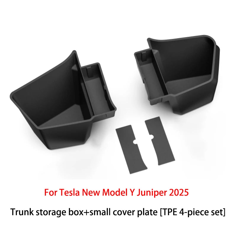 FutCarter For Tesla Model Y Juniper 2025+TPE Car Trunk Side Storage Box New Cover Mat Partition Board Stowing Space Decoration