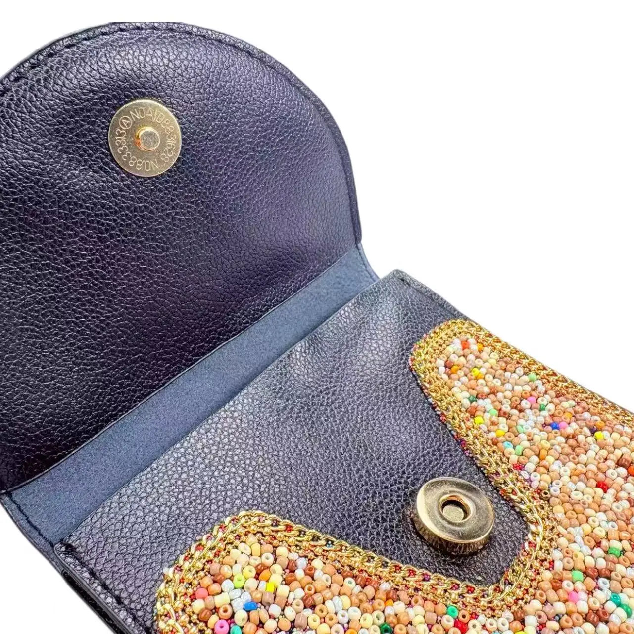 Beaded Elephant Crossbody Phone Bag for Women Sequin Embroidered Mini Shoulder Pouch Boho Festival Purse