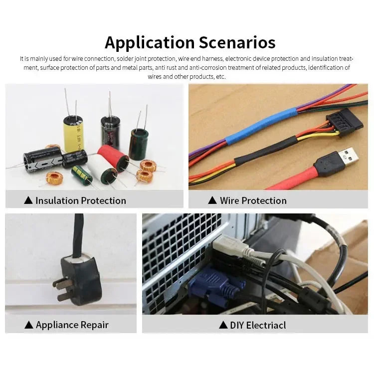 2M Heat Shrink Tube Dia 0.6 0.8mm 1mm 2mm 3mm 4mm 5mm 6mm 2:1 Shrink Ratio Polyolefin Insulated Cable Wire Protect Sheath