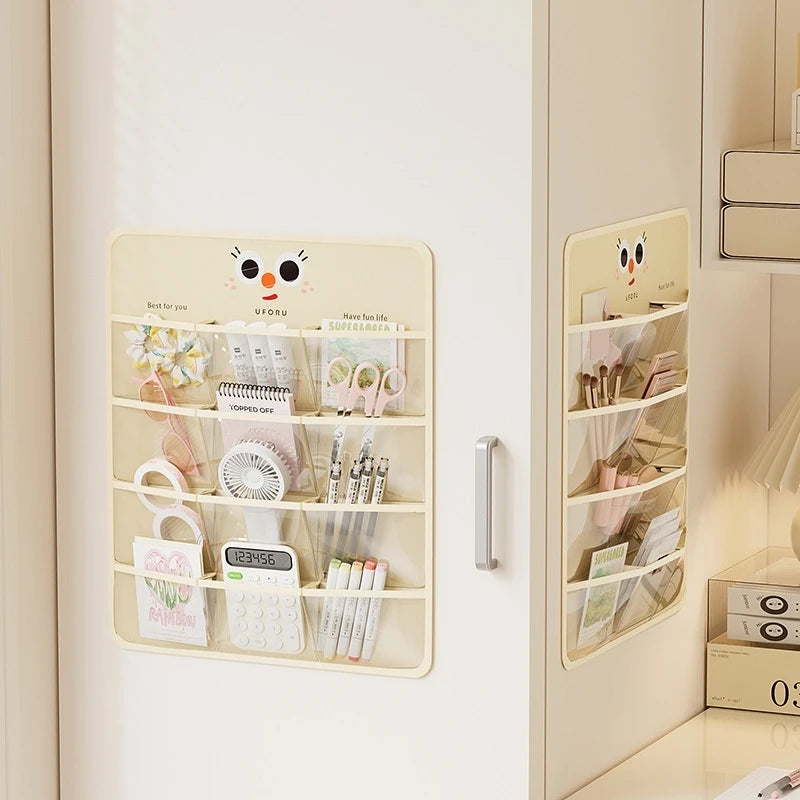 Storage Bag Bedside Mobile Phone Storage Bag Fabric Storage Hanging Bag Student Dormitory Wall-mounted Multifunctional