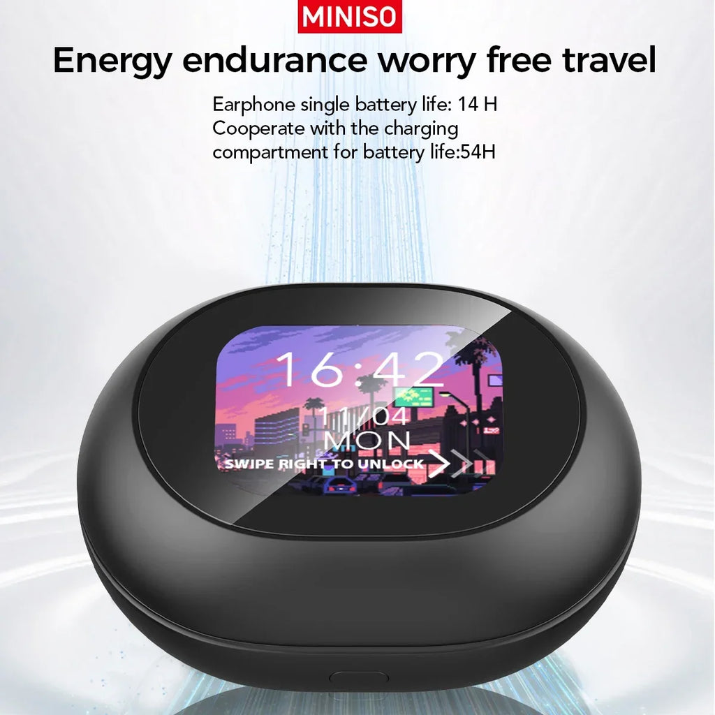 [HD Touchscreen]MINISO MS188 AI Translation Earbuds Bluetooth Earphones Wireless Headphones Ultra-long Battery Life
