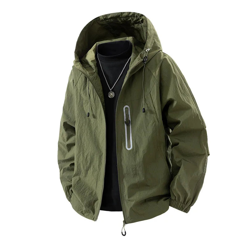 Hiking Jacket Lightweight Windproof Waterproof Outdoor Hiking Mountaineering Jacket Men Reflective Hooded Coats Women Autumn