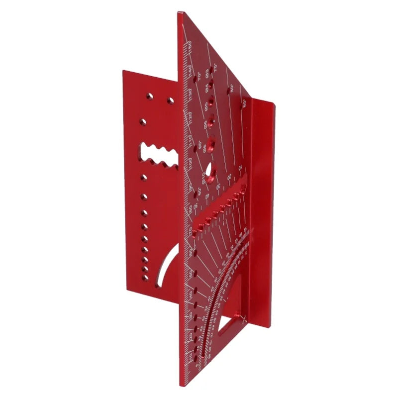 Woodworking Square Size Measure Ruler Aluminum Alloy 3D Mitre 45 90 Degree Angle Measuring Tool