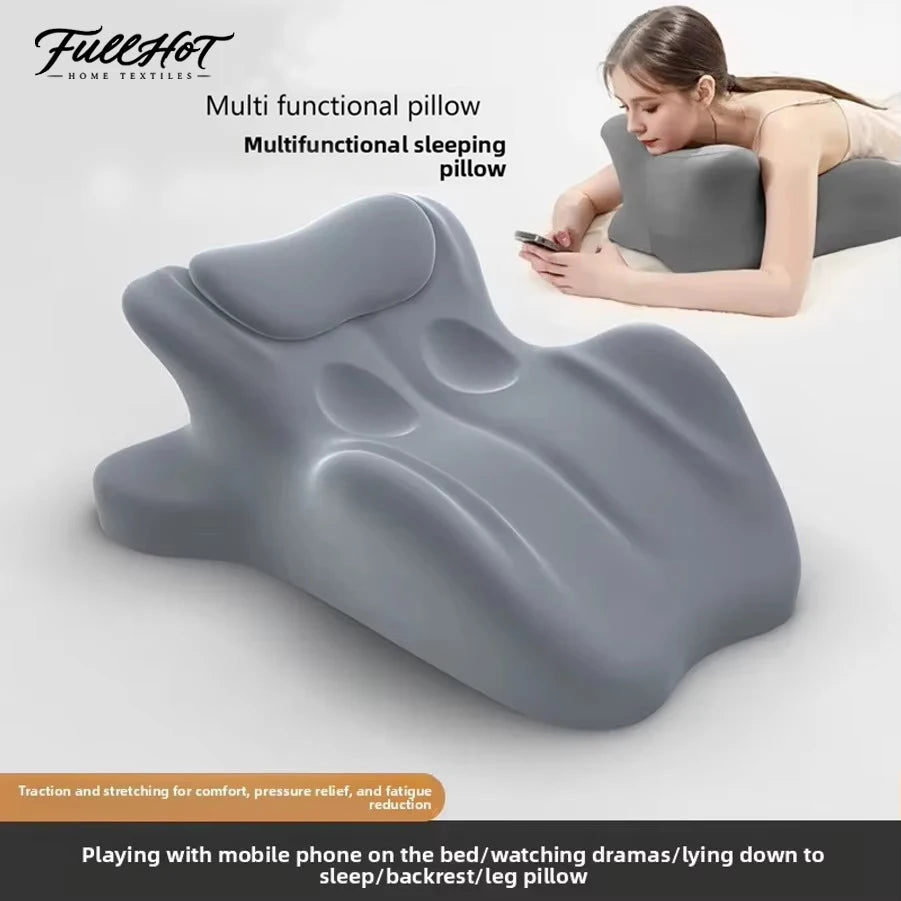 FULLHOT Multifunctional Bedroom Pillow for Prone Sleeping Phone Use Couples Headrest Lumbar Back Support Cushion