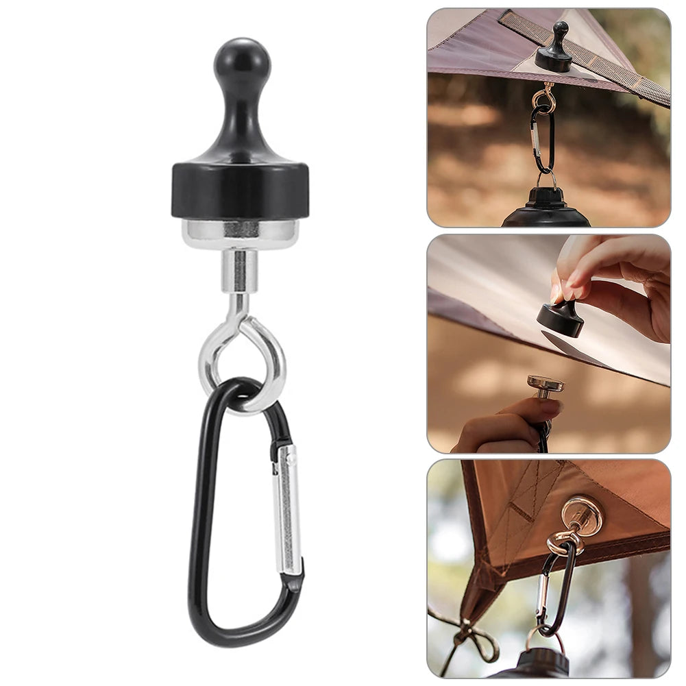 Hanging Carabiners Pulling Force Mini Magnetic Hooks Heavy Duty Multipurpose for Outdoor Hanging Camping Light
