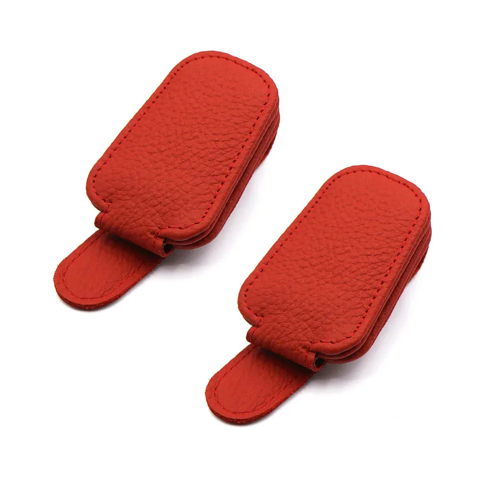 Sunglasses Holder Is Suitable for Car Sunshades Magnetic Leather Sunglasses Clip and Ticket Clip Car Sunshade Accessories
