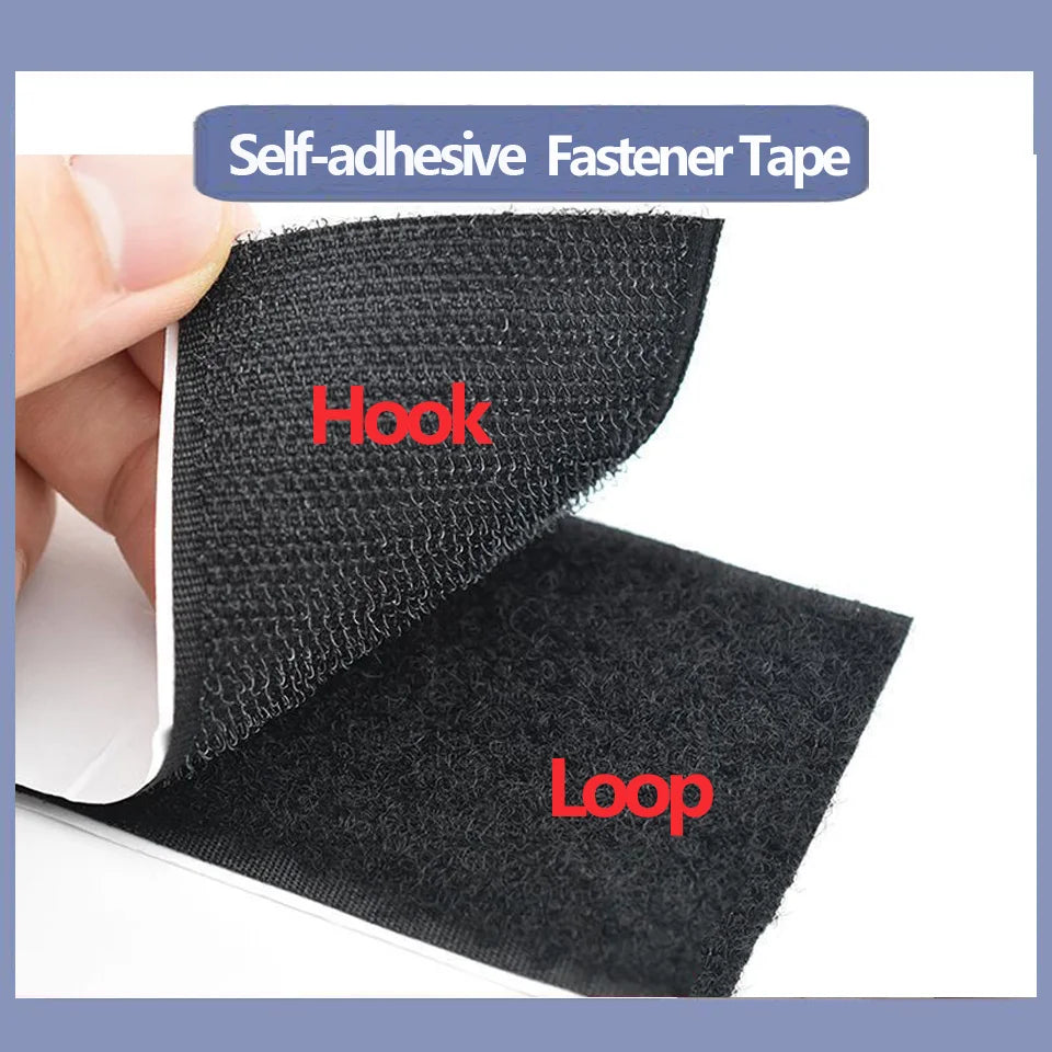 Heavy Duty Self-adhesive Hook and Loop Tape, Strong Sticky Back Velcros Fastener Roll for Home Furniture, Couch Sofa Cushions