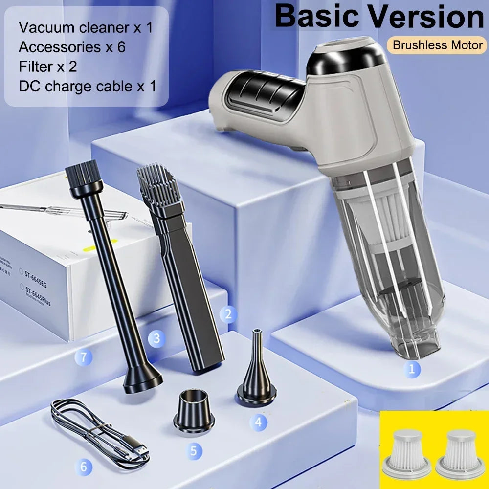 Car Vacuum Cleaner Wireless Vacuum Cleaner Duster Handheld Vacuum Pump For Home Portable Cordless Strong Suction Car Cleaner