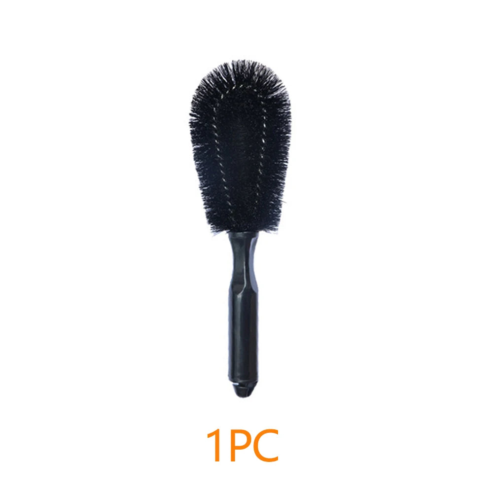 Car Wheel Brush Tire Cleaning Brushes Tools Car Rim Scrubber Cleaner Duster Handle Motorcycle Truck Wheels Car Detailing Brush