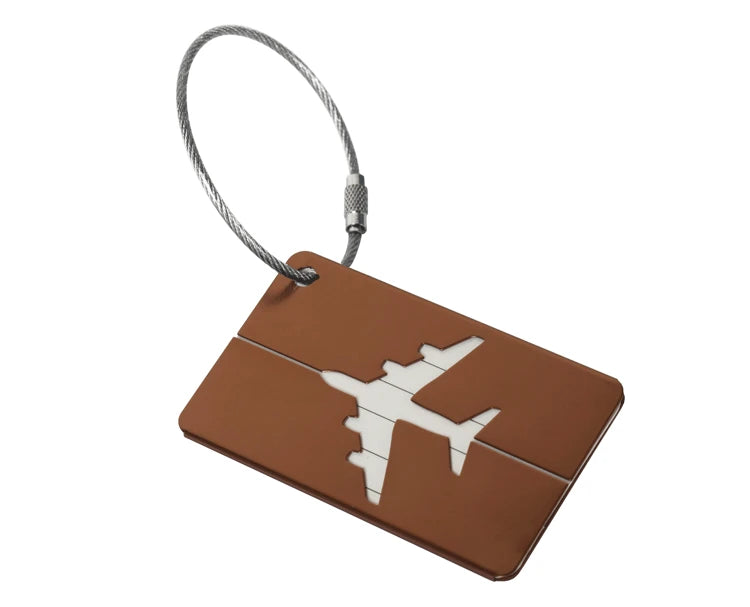 Premium Aluminum Travel Luggage Tag Durable Luggage Identification with Business Card Holder Fashion Tag Travel Accessories