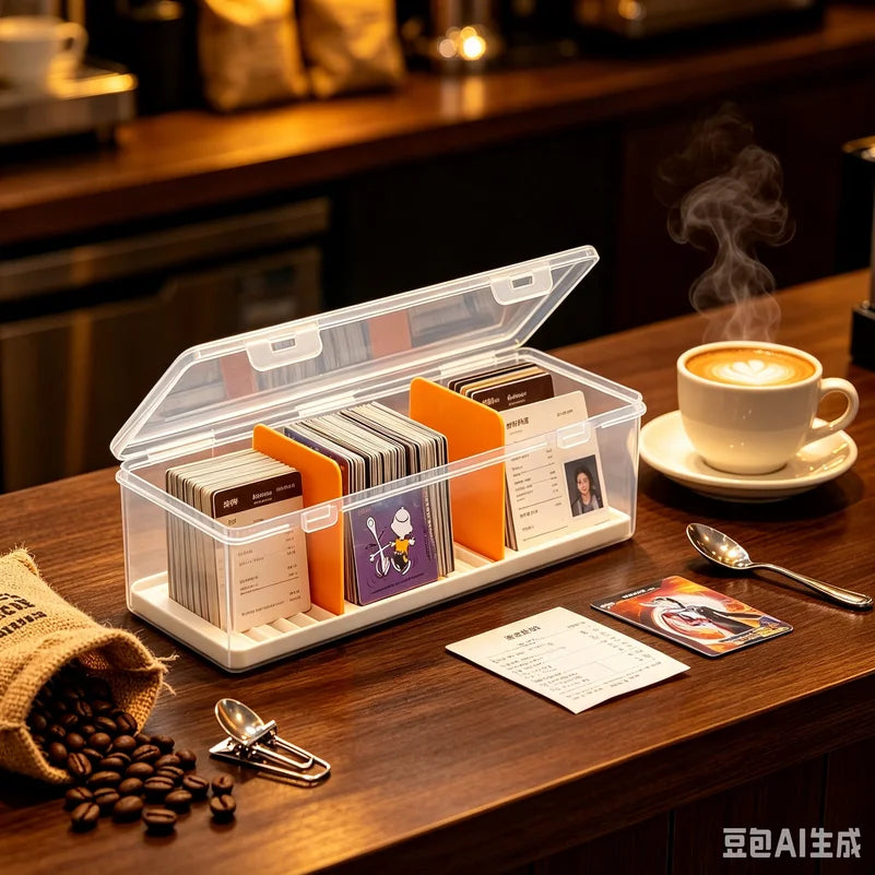 Adjustable Divider Clear Plastic Card Organizer Box Compartmentalized Storage Case Holds 550+ Trading Game Cards For PTCG MTG Co