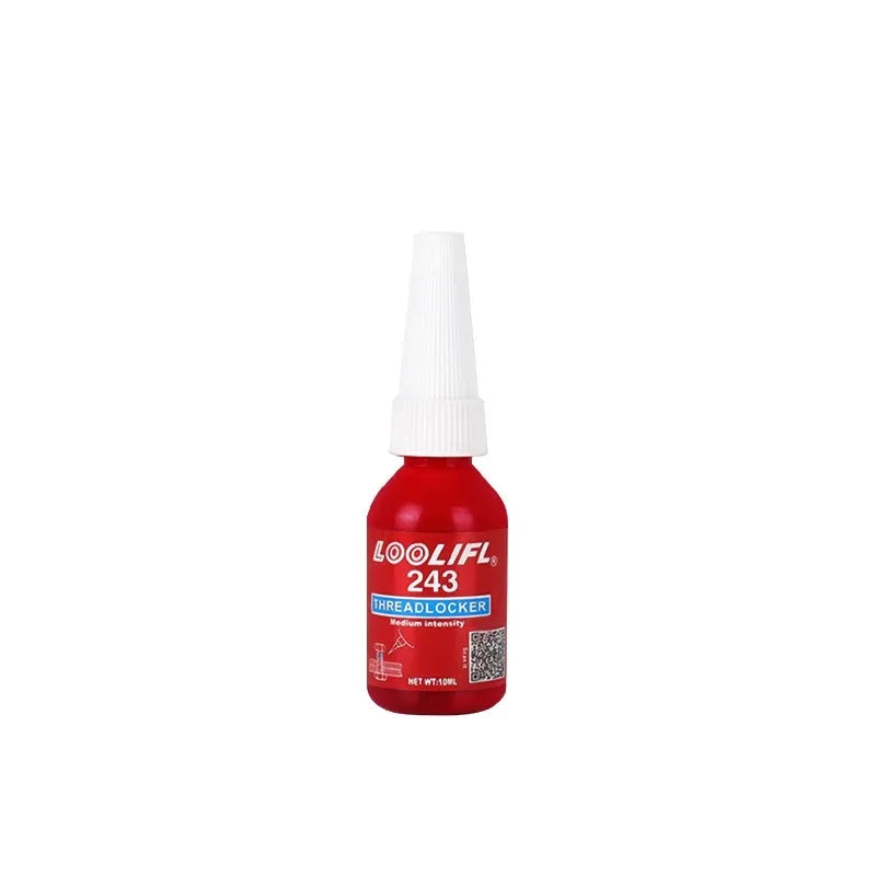 Large Package - Outdoor Portable Glue, Medium-Strength Anaerobic Removable Blue Glue, Oil-Resistant, Vibration-Resistant + High-Strength Red Permanent Screw-Locking Glue Combo, 10ml Capacity, Removable