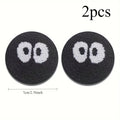 2pcs Car Big Eye Interior Coaster Wear-Resistant and Absorbent Leather Non-Slip Anti-Shock Anti-Water Leakage Proof