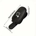 Cute Heart Car Sunglasses Clip, PU Leather Auto Sun Visor Glasses Holder, Universal Car Interior Storage Accessory
