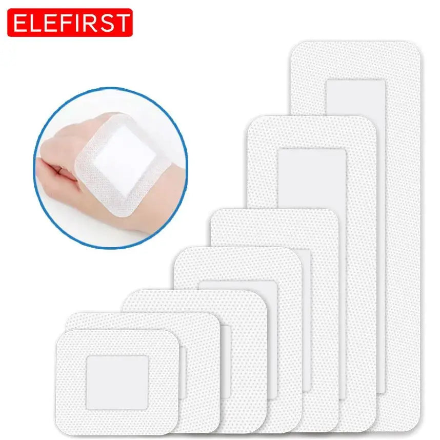 10pcs Waterproof Breathable Sterile Dressing Plaster Wound Hemostasis Sticker Cushion Adhesive First Aid Bandage Emergency Kit