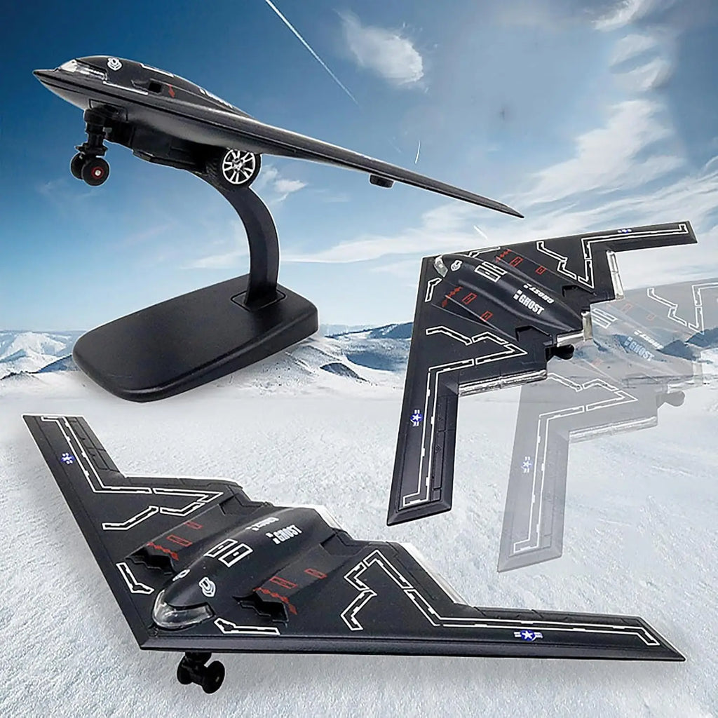 1/200 B-2A Metal Bomber Model Kits with Stand Stealth and Strategic Bomber Diecast Alloy Airplane Model Aircraft Collection