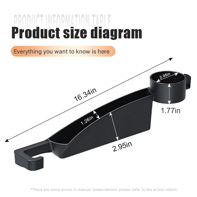 2pcs Car Seat Gap Plug Strips Car Seat Gap Storage Box with Cup Holder Car Seat Position Storage Box Interior Accessories