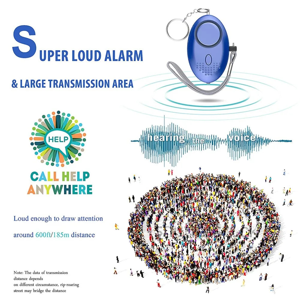 Self Defense Alarm Anti-wolf Girl Child Women Security Protect Alert Personal Safety Scream Loud Emergency Alarm Keychain