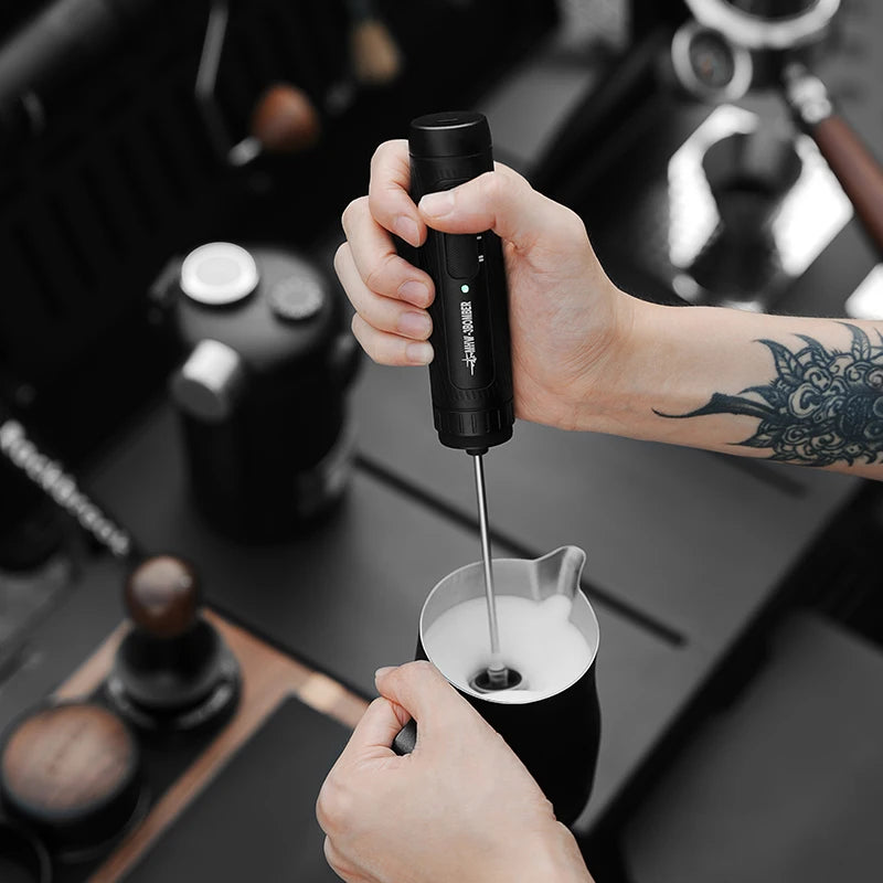 MHW-3BOMBER Electric Milk Frother USB Rechargeable Coffee Frother Handheld Milk Frother Egg Beater Food Blender Espresso Tools