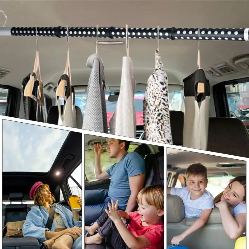 Car Clothes Drying Rod Auto Trunk Drying Rack Telescopic Clothes Rod Trunk Hanger Rod Laundry Rack Rod Holder For Car Truck RV