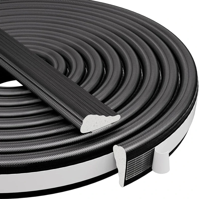 4M Wedge-Shape Foam Weather Stripping Door Seal Strip self-adhesive high density PU weatherstrip Gap Filler for Doors Frame