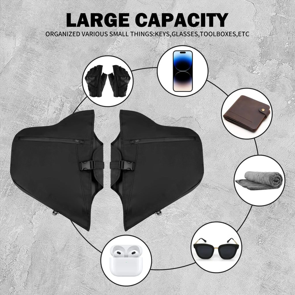 Motorcycle Soft Lowers Chaps Engine Guard Cover Leg Warmer Bag Waterproof For Harley Softail Breakout Fat Boy Slim FXDB 2018-23