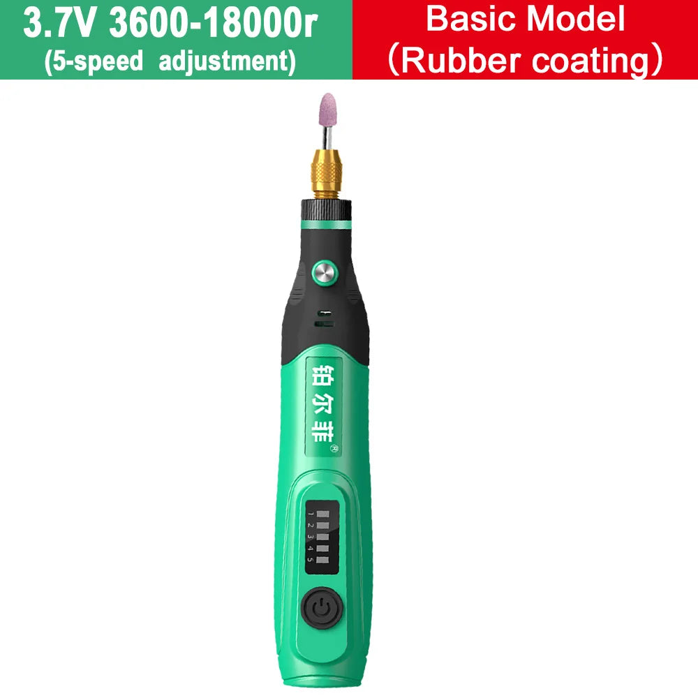 5000-20000r 4.2V Engraver Electric Drill Mini Grinder Engraving Pen Drilling Machine Cordless Rechargeable Micro Rotary Tool Kit