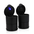 Car Ashtray LED Alloy Ash Tray Plastic Cup Portable Smokeless Auto Ashtray Flame Retardant Cigarette Holder Box Accessories