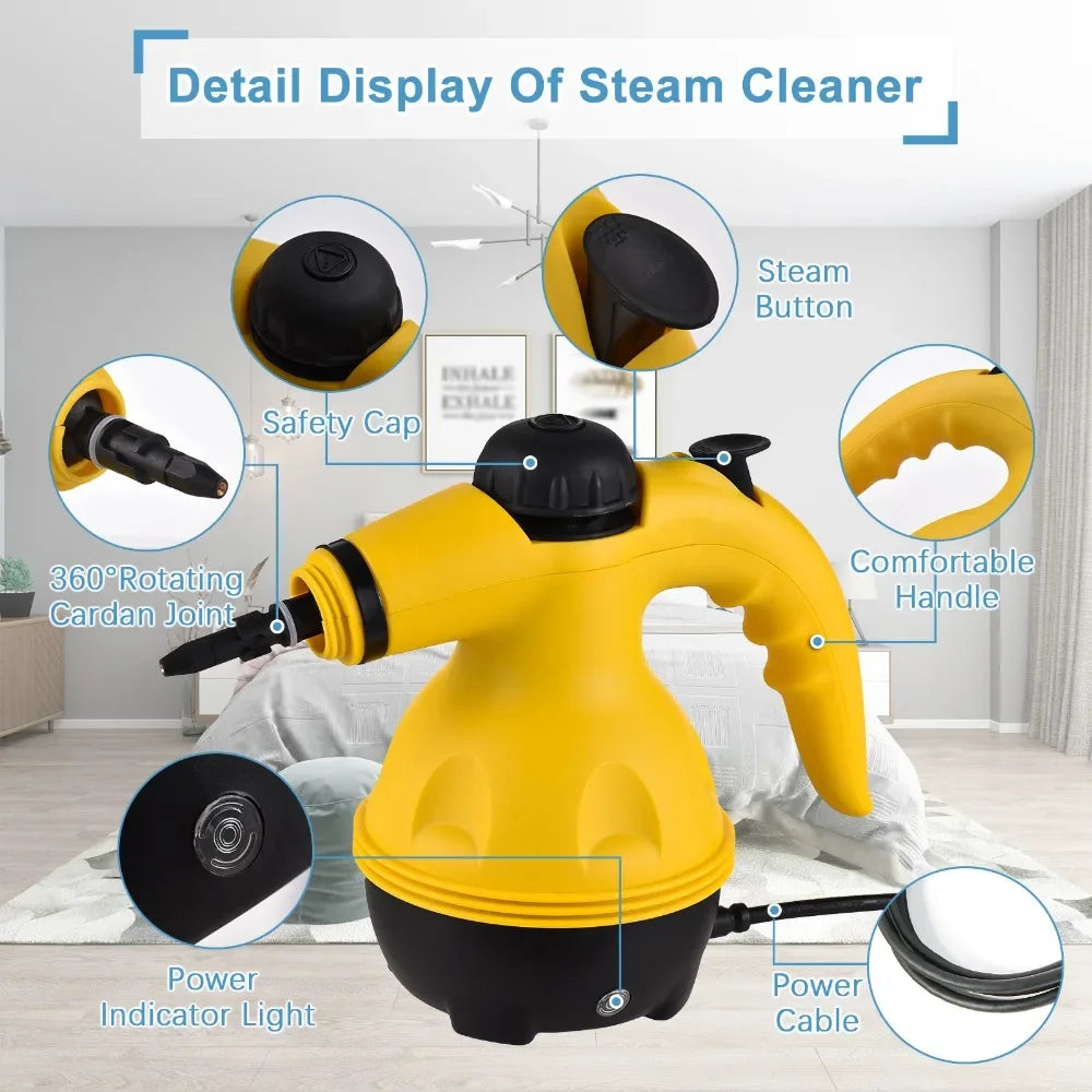 1000W Temperature Hand-held Steam Cleaner for Kitchen Range Hood Cleaning Home Bathroom, Car Cleaning Tools