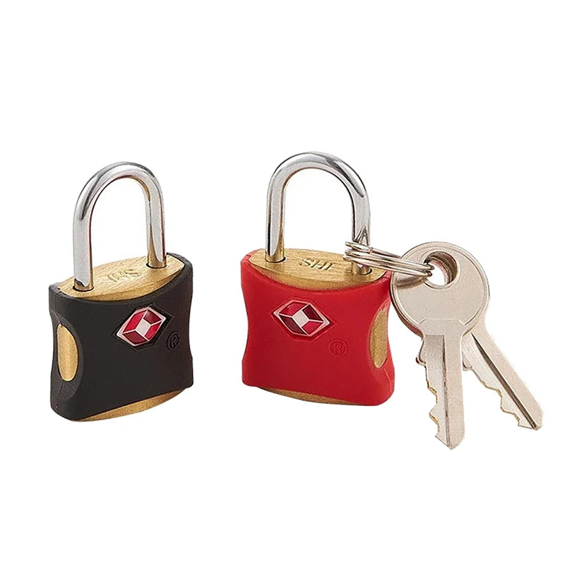 TSA Custom Lock Luggage Lock Travel Bag Lock Security Tool Cabinet Locker Padlock With Key Travel Mini Portable Anti-Theft Lock