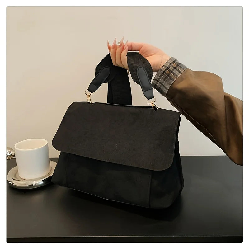 Women'S Large Capacity Crossbody Bag Elegant Button Closure, Casual Handbag, Sleek Design, Versatile Daily Commuters Tote Bags