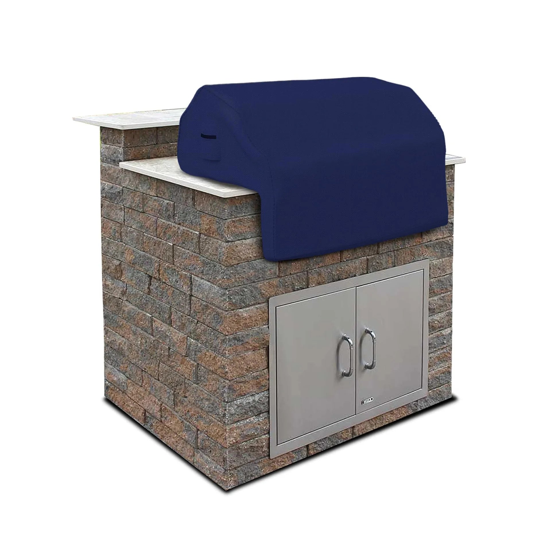 Outdoor BBQ Grill Cover with Built-in Rack Oxford Waterproof Sunproof for Patio