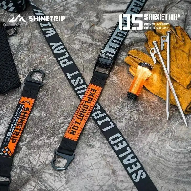 SHINETRIP Multi-Functional Tactical Guy Rope Strap 4M Adjustable Bold Windproof Tent Canopy Strap for Outdoor Camping Hiking