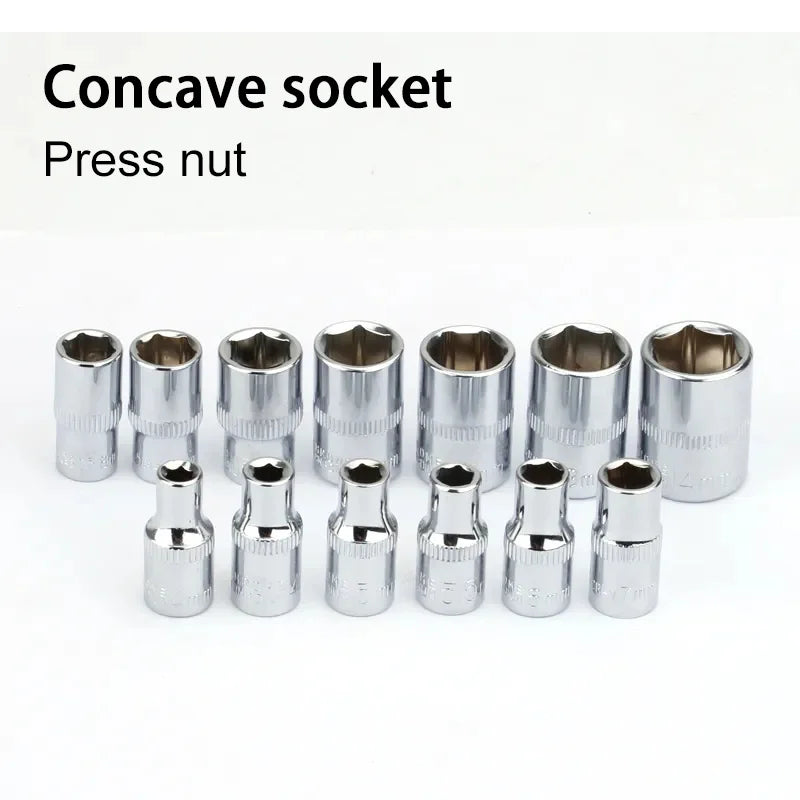 13Pcs Socket Wrench Set Hex Metric 6 Point Socket Head Bit Sleeve Kit  1/4" 4 4.5 5 5.5 6 7 8 9 10 11 12 13 14mm