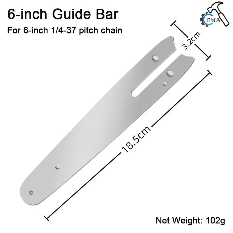 4/6/8 Inch Saw Bar 28/36 Knots Electric Chain Saw Accessories Replacement Chain Guide Mini Steel Chainsaw Garden Cutting Tool