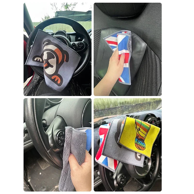Car Wash Towel Cleaning Soft Drying Cloth For Mini Cooper F54 F55 F56 R50 R52 R55 R56 R60 Strong Water Absorption Accesorries